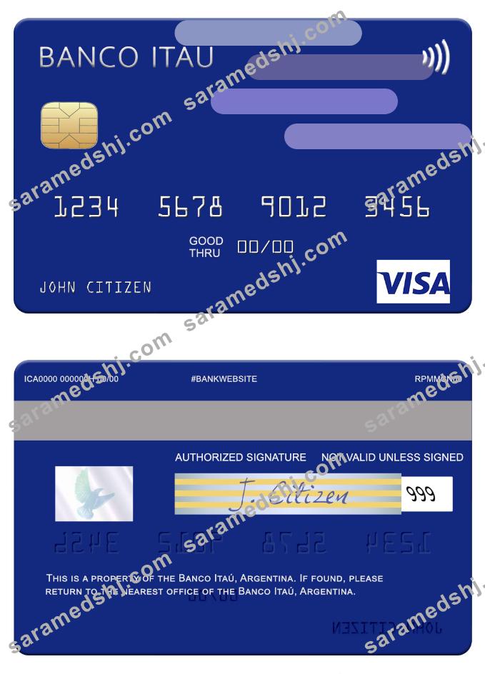 Argentina Banco Itaú Argentina visa card